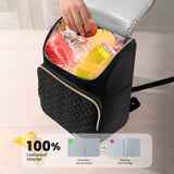 Halivita Cooler Backpack Insulated Leak Proof 33 Cans, Waterproof Hiking Backpack Cooler Soft Cooler Bag Lunch Backpack for Picnic Camping, Black