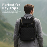Halivita Cooler Backpack Insulated Leak Proof 33 Cans, Waterproof Hiking Backpack Cooler Soft Cooler Bag Lunch Backpack for Picnic Camping, Black