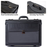 HAMMER ANVIL 19 Wheeled Briefcase Rolling Case Sales Sample Pilot Lawyer Attache Black Ballistic Nylon