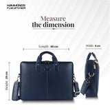 HAMMONDS FLYCATCHER Genuine Leather Laptop Bag for Men with Padded 15.6 Inch Laptop Sleeve, Leather Messenger Bag for Men - Briefcases with Multi Pockets for Office and Travel Use - Blue