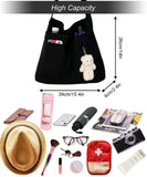 HAN - LBG Canvas Cute Tote Bag with Zipper, Reusable Women's Crossbody Shoulder Bag Handbag for Shopping Work Gym