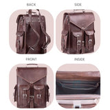 Handmade World Convertible Leather Laptop Backpack for Men – 17 Inch Business Travel Bag, 2-in-1 Messenger & Backpack, Full Grain Leather Work Bag, Carry On Professional Office Bag (12" x 16")