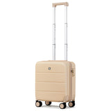 Hanke 16 Inch Underseat Carry On Luggage with Wheels Hard Shell Mini Small Suitcases Carry On Bag for Airline Approved TSA Luggage Lightweight Travel Suitcase(Cuba Sand)
