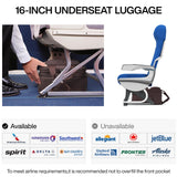 Hanke 16 Inch Underseat Carry On Luggage With Wheels, Small Rolling Suitcase Lightweight Under Seat Carry On Bag, Airline Approved Personal Item Overnight Softside Travel Luggage Bag,Coffee