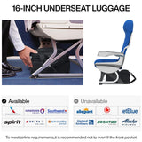 Hanke 16 Inch Underseat Carry On Luggage With Wheels, Small Rolling Suitcase Lightweight Under Seat Carry On Bag, Airline Approved Personal Item Overnight Softside Travel Luggage Bag,Black