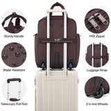 Hanke 16 Inch Underseat Carry On Luggage With Wheels, Small Rolling Suitcase Lightweight Under Seat Carry On Bag, Airline Approved Personal Item Overnight Softside Travel Luggage Bag,Coffee