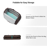 Hanke 16 Inch Underseat Carry On Luggage with Wheels Small Suitcase Softside Luggage Bags, 17.5 Foldable Lightweight Personal Item Travel Bags for Women Men(Coffee)