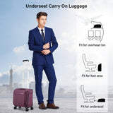 Hanke 16 Inch Underseat Carry On Luggage with Wheels Small Suitcase Softside Luggage Bags, 17.5 Foldable Lightweight Personal Item Travel Bags for Women Men(Purple)