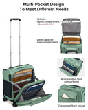 Hanke 16 Inch Underseat Carry On Luggage with Wheels Small Suitcase Softside Luggage Bags for Travel Lightweight Suitcases with Wheels Travel Luggage Personal Item for Men and Women(Forest Green)