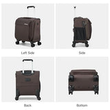 Hanke 16 Inch Underseat Carry On Luggage with Wheels Small Suitcase Softside Luggage Bags for Travel Lightweight Suitcases with Wheels Travel Luggage Personal Item for Men and Women.(Coffee)