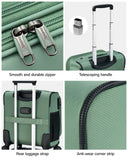 Hanke 16 Inch Underseat Carry On Luggage with Wheels Small Suitcase Softside Luggage Bags for Travel Lightweight Suitcases with Wheels Travel Luggage Personal Item for Men and Women(Forest Green)