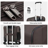 Hanke 16 Inch Underseat Carry On Luggage with Wheels Small Suitcase Softside Luggage Bags for Travel Lightweight Suitcases with Wheels Travel Luggage Personal Item for Men and Women.(Coffee)