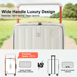 Hanke 20 Inch Carry On Luggage Airline Approved Multifunctional 26 Inch Checked Luggage Hard Shell Suitcases with Wheels