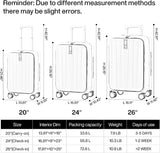 Hanke 20 Inch Carry On Luggage Aluminum Frame Front Opening Rolling Suitcase PC Hard Sided Luggage with Spinner Wheels Travel Luggage for Woman Men Gifts.(Dark Green)