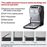 Hanke 20 Inch Carry On Luggage Hard Shell Suitcases with Wheels Luggage Suitcase Travel Luggage for Women Men Rolling Luggage Bags for Business Trip Weekender - Black