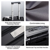 Hanke 20 Inch Carry On Luggage Hard Shell Suitcases with Wheels Luggage Suitcase Travel Luggage for Women Men Rolling Luggage Bags for Business Trip Weekender - Black