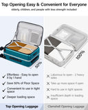 Hanke 20 Inch Carry On Luggage Hard Shell Top Opening Aluminum Frame Hardside Suitcase with Spinner Wheels, Durable Rolling Luggage for Men & Women Travel, Christmas & Birthday Gifts, Caribbean Blue