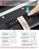 Hanke 20 Inch Carry - On Luggage PC Hard Shell Suitcases for Travel Front Opening Aluminum Frame Travel Luggage Rolling Suitcase with Wheels for Women Man Gifts.(Jet Black)