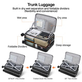 Hanke 20 Inch Carry On Luggage with Cup Holder and Charge,Top Opening Hard Shell Suitcases with Wheels and Dividers,Aluminum Frame Trunk Luggage Small Suitcase with Lock for Travel,Jet Black