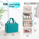 Hanke 20 Inch Carry On Luggage with Wheels PC Hard Shell Suitcase Top Opening Aluminum Frame Suitcases and Hanging Travel Toiletry Bag for Women with Jewelry Organizer Compartment, Travel Essentials