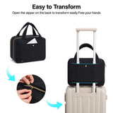 Hanke 20 Inch Expandable Carry on Luggage 22x14x9 Airline Approved Lightweight PC Hard Shell Suitcases and Hanging Travel Toiletry Bag for Women with Jewelry Organizer Compartment, Travel Essentials