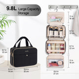 Hanke 20 Inch Expandable Carry on Luggage 22x14x9 Airline Approved Lightweight PC Hard Shell Suitcases and Hanging Travel Toiletry Bag for Women with Jewelry Organizer Compartment, Travel Essentials