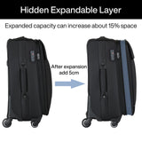 Hanke 20 Inch Expandable Carry On Luggage 22x14x9 Airline Approved Softside Suitcases with Wheels Lightweight Travel Luggage Rolling Suitcase with Lock for Men and Women.(Dark Gray)