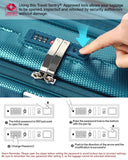 Hanke 20 Inch Expandable Carry On Luggage Airline Approved Top Opening Hard Shell Suitcases with Wheels Lightweight Travel Luggage Carry On Suitcase for Woman Men - Caribbean Blue