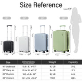 Hanke 20 Inch Hard Shell Suitcases with Spinner Wheels, Lightweight Carry On Luggage 22x14x9 Airline Approved Built - in TSA Lock, Durable Suitcase Rolling Luggage Carry - On Bag(Bamboo Green)