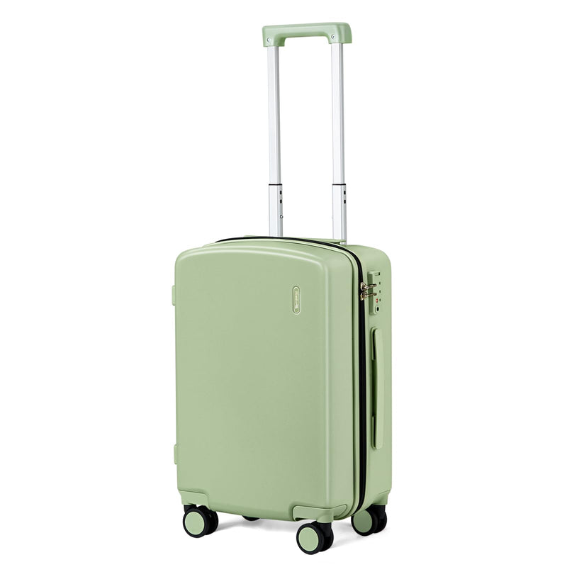 Hanke 20 Inch Hard Shell Suitcases with Spinner Wheels, Lightweight Carry On Luggage 22x14x9 Airline Approved Built - in TSA Lock, Durable Suitcase Rolling Luggage Carry - On Bag(Bamboo Green)