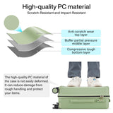 Hanke 20 Inch Hard Shell Suitcases with Spinner Wheels, Lightweight Carry On Luggage 22x14x9 Airline Approved Built - in TSA Lock, Durable Suitcase Rolling Luggage Carry - On Bag(Bamboo Green)