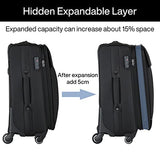 Hanke 24 Inch Expandable Luggage Large Suitcases with Wheels Softside Checked Luggage Rolling Suitcase with Lock Lightweight Travel Luggage for Men and Women 24 Inch Luggage.(Dark Gray)