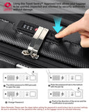 Hanke 24 Inch Expandable Luggage Top Opening Checked Bag Luggage Hard Shell Suitcases with Wheels Lightweight Travel Luggage Medium Suitcase with Lock for Woman Men - Jet Black