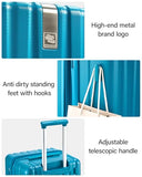 Hanke 24 Inch Plus Expandable Luggage Large Suitcases with Wheels, Medium Checked Luggage Hard Shell Suitcases, PC Trunk Luggage Extra Large Suitcase with Lock for Women Men(Caribbean Blue)