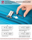 Hanke 24 Inch Plus Expandable Luggage Large Suitcases with Wheels, Medium Checked Luggage Hard Shell Suitcases, PC Trunk Luggage Extra Large Suitcase with Lock for Women Men(Caribbean Blue)