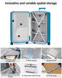Hanke 24 Inch Plus Expandable Luggage Large Suitcases with Wheels, Medium Checked Luggage Hard Shell Suitcases, PC Trunk Luggage Extra Large Suitcase with Lock for Women Men(Caribbean Blue)