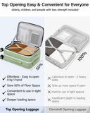 Hanke 26 Inch Large checked Luggage PC Hard Shell luggage Top Opening Aluminum Frame Travel Luggage Suitcases with Wheels for Woman Men.(Bamboo Green)