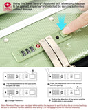 Hanke 26 Inch Large checked Luggage PC Hard Shell luggage Top Opening Aluminum Frame Travel Luggage Suitcases with Wheels for Woman Men.(Bamboo Green)