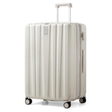 Hanke 29 Inch Expandable Checked Luggage Lightweight PC Hard Shell Luggage Suitcases with Wheels Travel Luggage Rolling Large Suitcase Travel Luggage Bag for Study Abroad.(Ivory White)