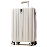 Hanke 29 Inch Luggage Suitcases With Spinner Wheels Lightweight PC hardside Rolling Suitcase With Travel Lock, Checked - Large 29 - Inch Christmas Gifts for Birthday(Ivory White)