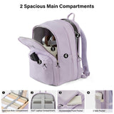 Hanke 30L Travel Backpack for Women, Expandable Carry On Backpack for Airplanes, Personal Item Travel Bag Fits 15.6 Inch,Water Resistant Weekender Daypack, Taro Purple