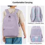 Hanke 30L Travel Backpack for Women, Expandable Carry On Backpack for Airplanes, Personal Item Travel Bag Fits 15.6 Inch,Water Resistant Weekender Daypack, Taro Purple