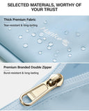 Hanke 7 Piece Expandable Compression Packing Cubes, Premium Travel Packing Organizers for Suitcases/Carry On, Luggage Organizer Bags with Breathable Mesh & Label,Light Blue