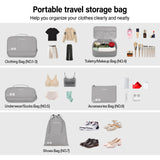 Hanke 7 Set Compression Packing Cubes for Travel, Expandable Large Packing Cubes for Suitcases and Backpack, Luggage Packing Organizer Bags with Double Zipper as Travel Essentials,Light Grey