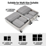 Hanke 7 Set Compression Packing Cubes for Travel, Expandable Large Packing Cubes for Suitcases and Backpack, Luggage Packing Organizer Bags with Double Zipper as Travel Essentials,Light Grey