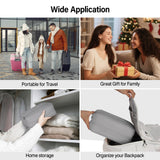 Hanke 7 Set Compression Packing Cubes for Travel, Expandable Large Packing Cubes for Suitcases and Backpack, Luggage Packing Organizer Bags with Double Zipper as Travel Essentials,Light Grey