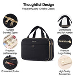 Hanke 7 Sets Travel Organizer Bags and Toiletry Bag,Compressible Expandable Packing Organizers, Tear Resistant Luggage Organizer,Travel Essentials Toiletries and Makeup Bag,Black