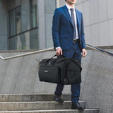 Hanke Carry on Garment Bags for Travel,Convertible Duffle Bag Luggage Bag Weekend Bag with Shoe Compartment,2 in 1 Hanging Suitcase Suit Bag for Men Women,Black