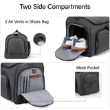 Hanke Carry on Garment Bags for Travel,Convertible Duffle Bag Luggage Bag Weekend Bag with Shoe Compartment,2 in 1 Hanging Suitcase Suit Bag for Men Women,Dark Grey
