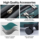 Hanke Carry On Luggage 22x14x9 Airline Approved - 20 Inch Durable PC Hard Shell Suitcase with Front Pocket, CarryOn Suitcase with Spinner Wheels, TSA Lock(Blackish Green, 32L)